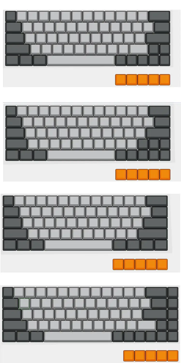 YMDK DSA Profile Blank 61 64 68 ANSI Keyset Thick PBT Keycap set For Cherry MX Mechanical Keyboard GH60 XD64 GK64 Tada68 SP64