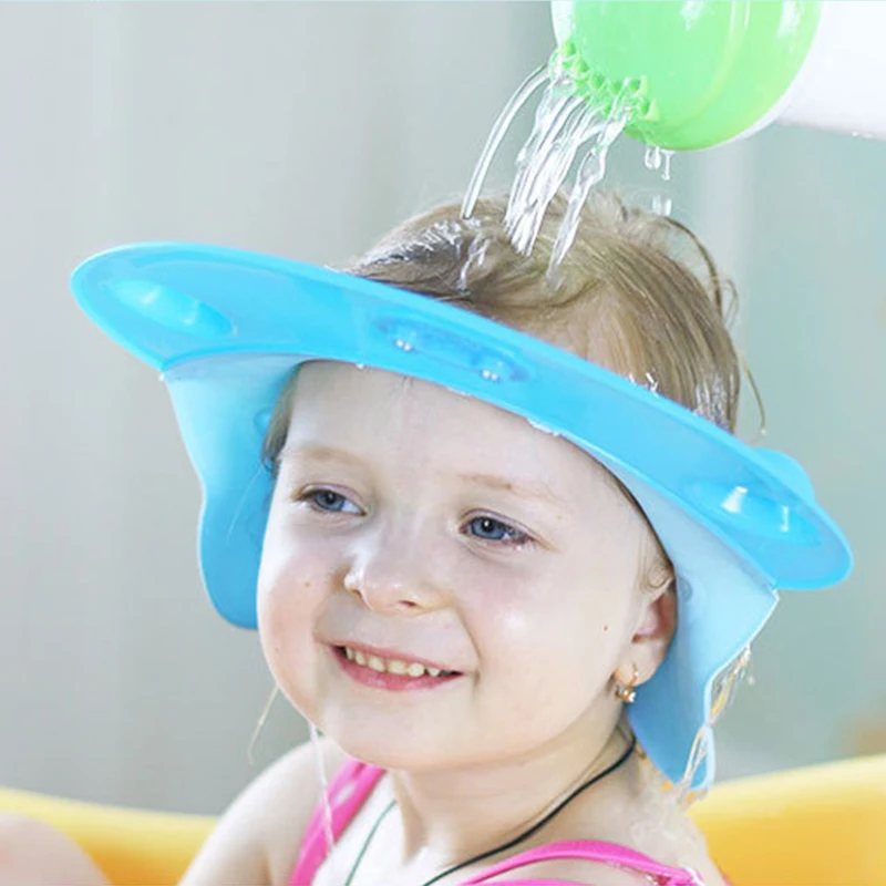 

Baby Shampoo Cap Adjustable Cartoon Hippo Silicone Waterproof Toddler Kids Bathing Shower Hat Wash Hair Protect 2023 New Visor