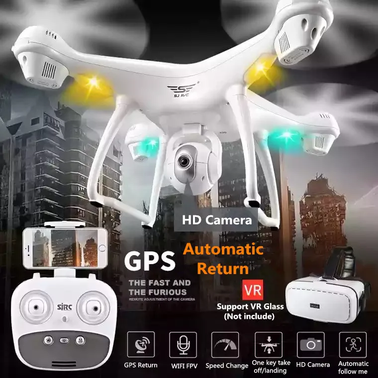 SJRC S70W Dual GPS Follow Me WIFI FPV RC Drone Helicopter 400M Distance 1080P HD camera GPS position quadcopter vs X183 x21