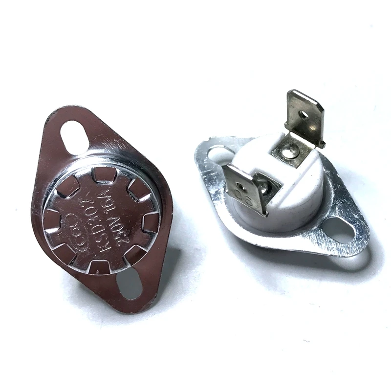 10 шт., контроллер температуры KSD301 KSD302 250 в 16 А 130-175 градусов NC, нормально замкнутый, 110 градусов 150