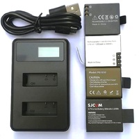 Original 1350/1050mAh Battery Charger Dual Charger for SJCAM Sj4000 Air Sj5000X C30 EKEN H9R Action Camera Accessories