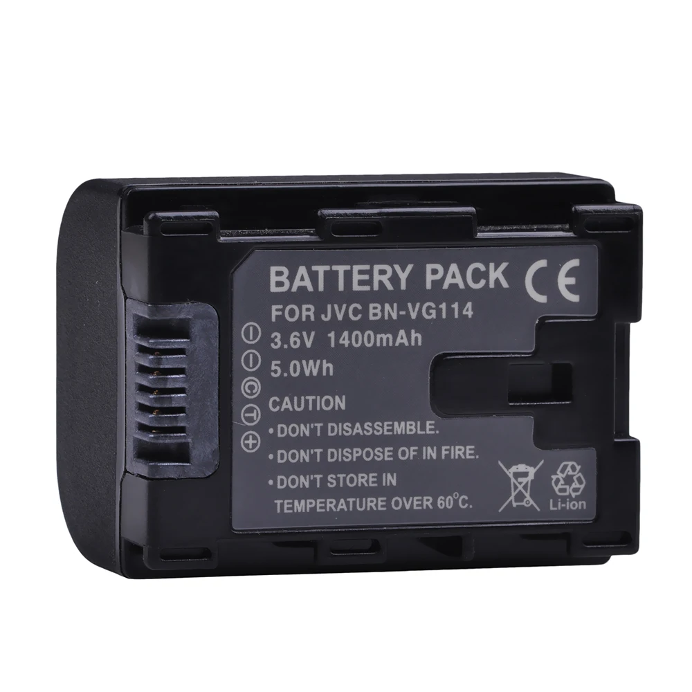 2x 1400mAh BN-VG114 BNVG114 BN VG114 Battery for JVC BN-VG107 BN-VG107U BN-VG107US BN-VG114 BN-VG114U BN-VG114US