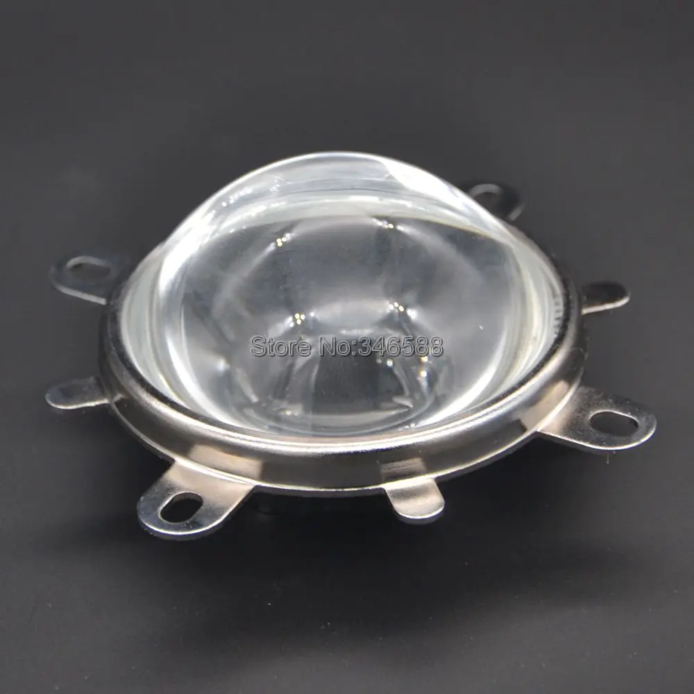 57mm Round Optical Glass LED Lens + 47mm Square Reflector Cup + 60MM Fixing Bracket 3 in 1 for 10W High Power Square LED Lamp