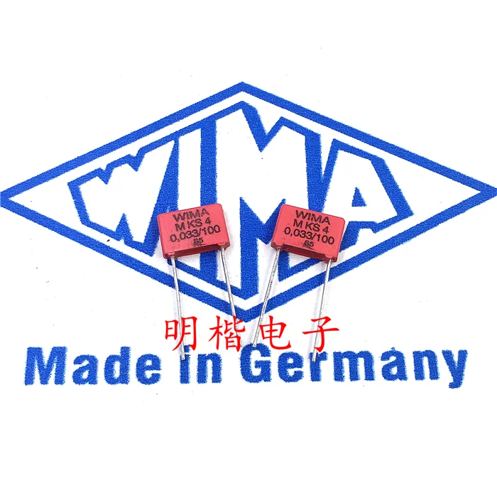 

10pcs/30pcs WIMA new German capacitor MKS4 100V 0.033UF 100V333 33NF pitch 7.5mm free shipping