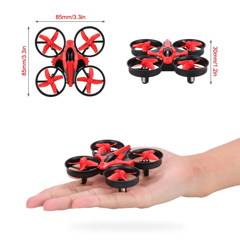 Nihui E010 2.4G 4CH 4-Axis Gyro MINI RC Quadcopter PK Eachine 010 JJRC H36 Small Drone Aircraft Mode W/ Extra Batteries DIY