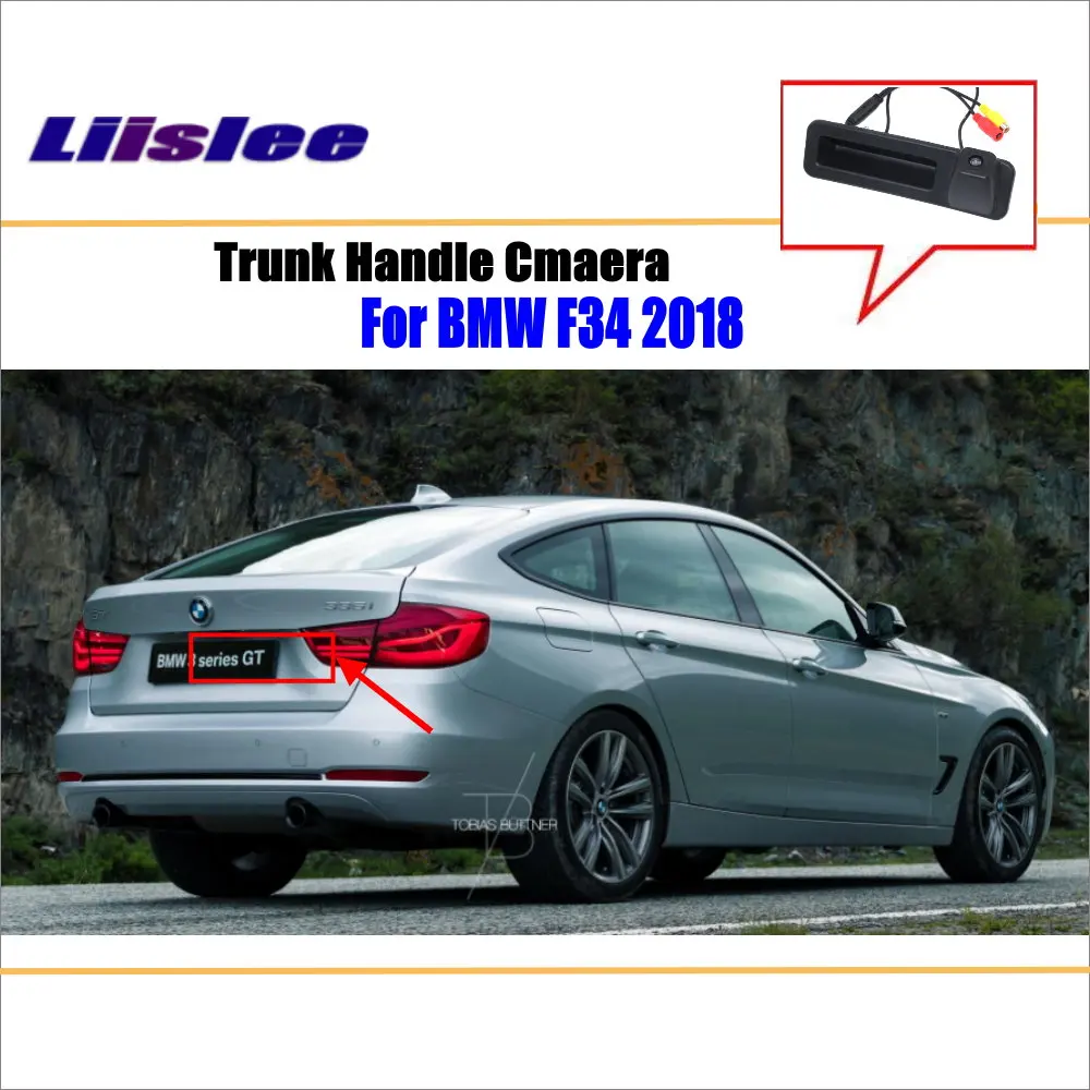 For BMW 3 Series F34 2018 2019 2020 Car Parking Reverse Rear Camera Back View Trunk Handle AUTO Monitor HD OEM CAM