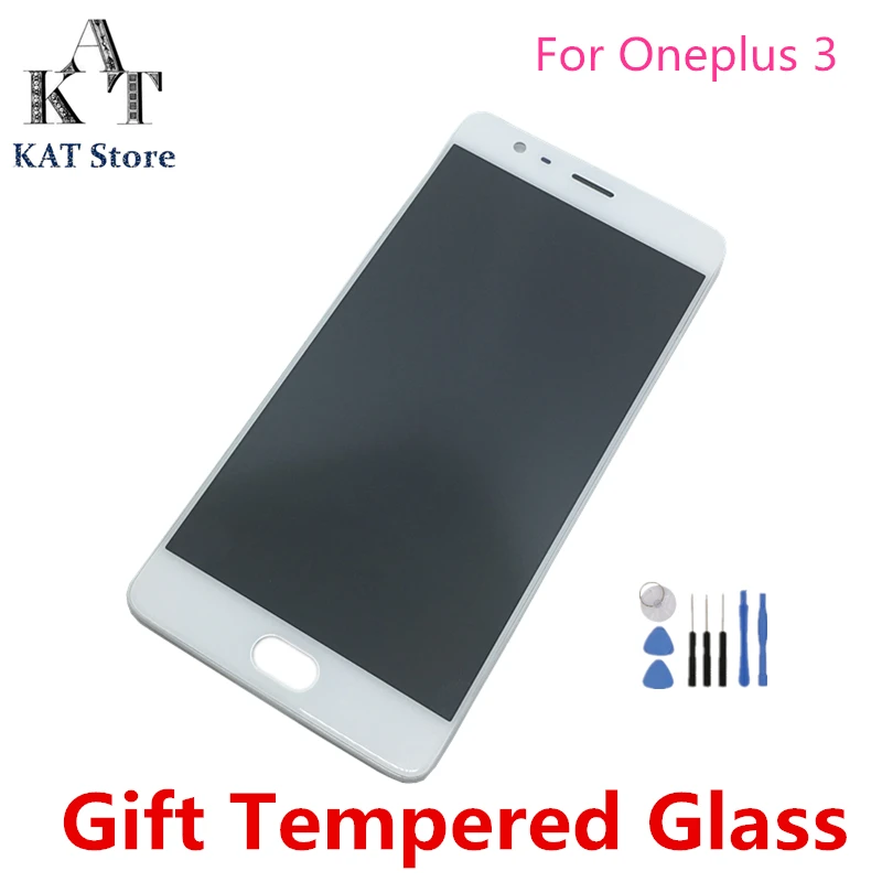 

LCD Screen Replacement For Oneplus 3 A3000 1+3 One Plus 3T A3003 100% Tested LCD Display Touch Screen With Frame 5.5 inch