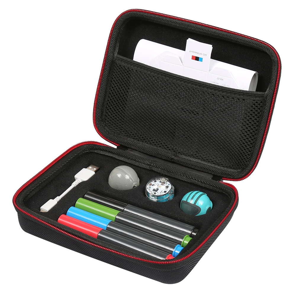 EVA Hard Case Bag for Ozobot Evo App-Connected Coding Robot - Fits USB Charging Cable / Playfield / Skin / 4 Color Code Markers