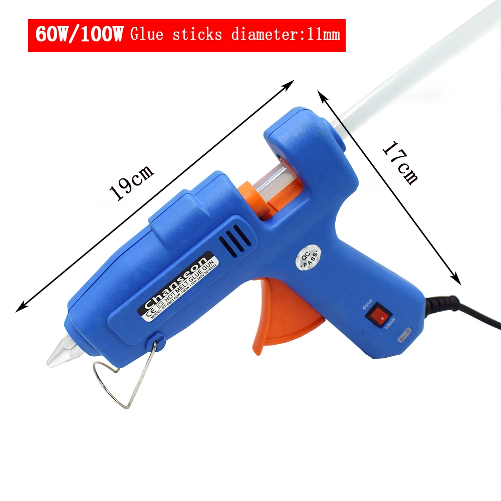 Chanseon 20W 40W 60-100W EU Hot Melt Glue Gun DIY Thermo Electric Silicone Adhesive Gun Heat Temperature Tool  Glue Stick