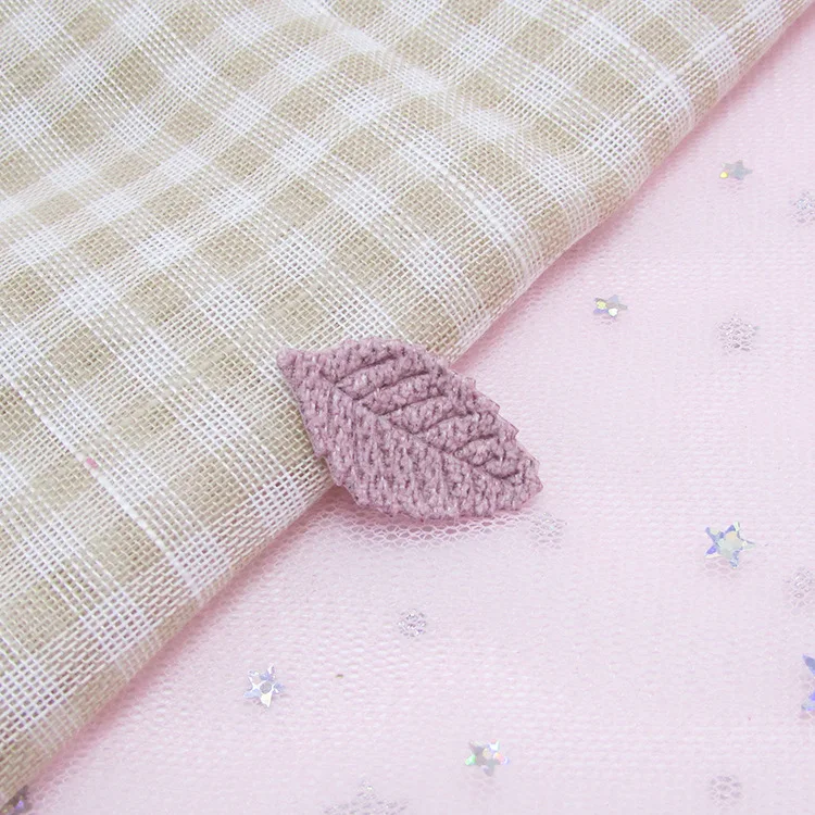 80 Stück 2,8x1,6cm Häkelblatt-Polsterapplikationen, künstliche Patches für DIY-Bastelarbeiten, Haarspangen-Dekoration – Detail 3
