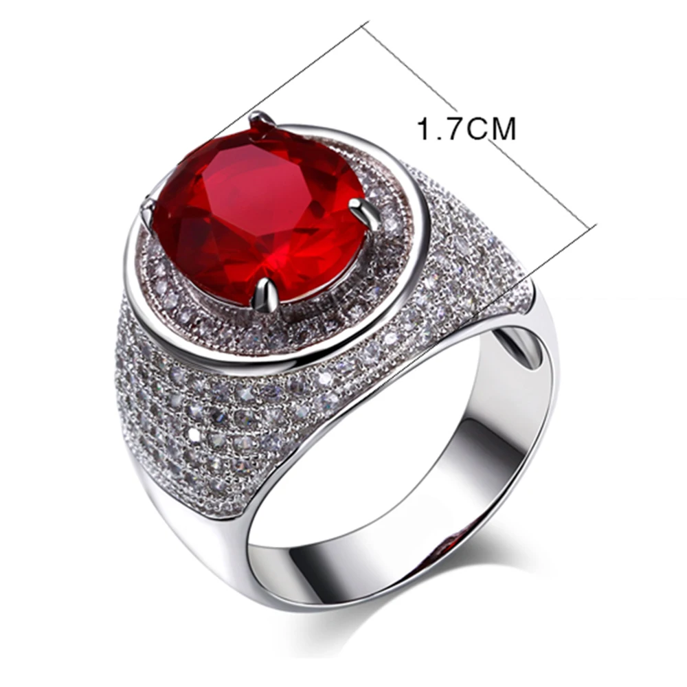 YLMyself البيضاوي كريستال الزركون خاتم كبير ملون تشيكوسلوفاكيا مجوهرات الأزرق الأحمر Aneis للنساء Atacado Lote جديد #2