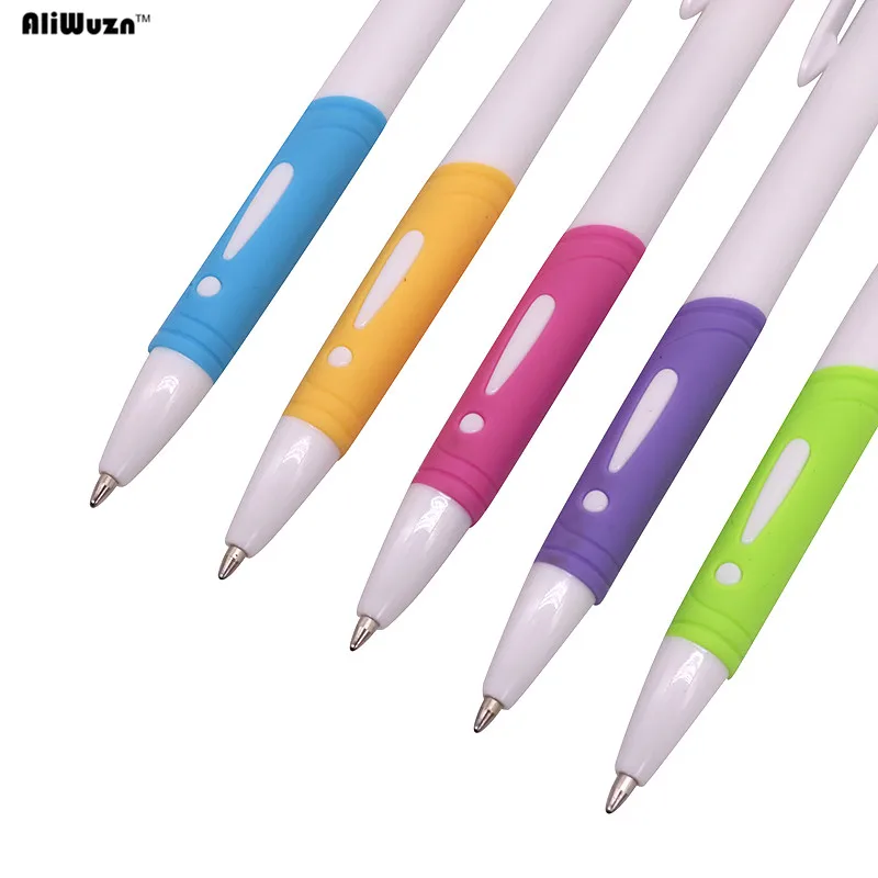 10 Pcs Mix 0.7mm Blue Refill Exclamation Ballpoint Pen Advertising Pen Multicolor Pen Pole Student Stationery Writing Pen