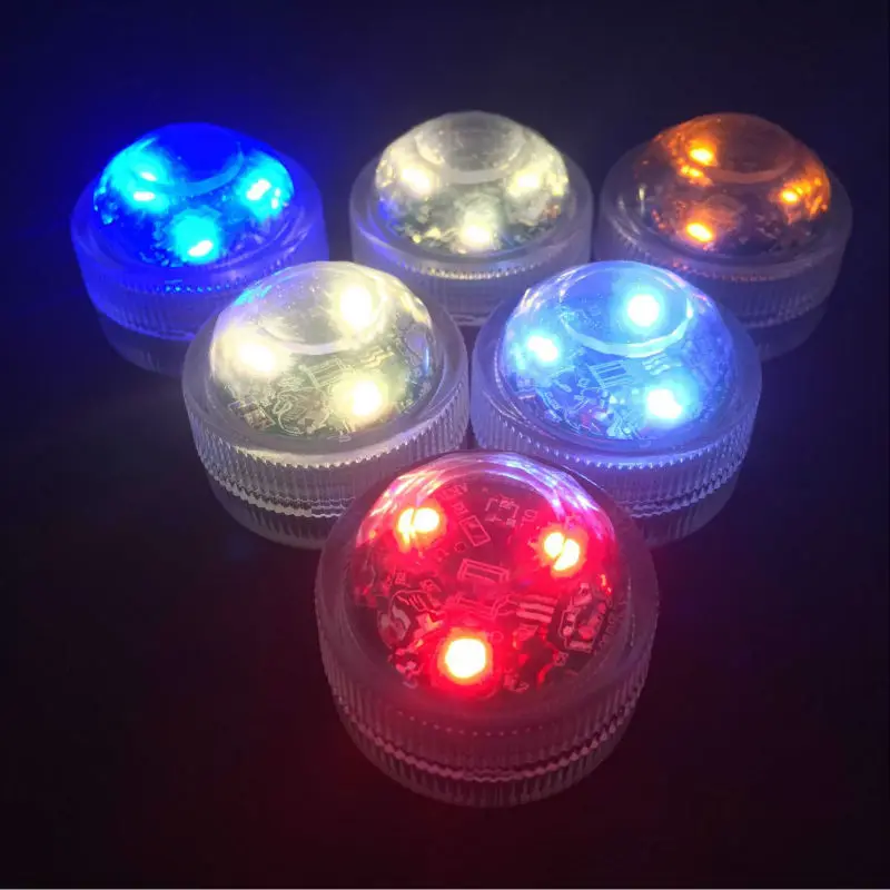 10pcs Super Bright 3LED Submersible LED Floralyte Light Waterproof LED Mini Party Light For Wedding Party Events Decoration