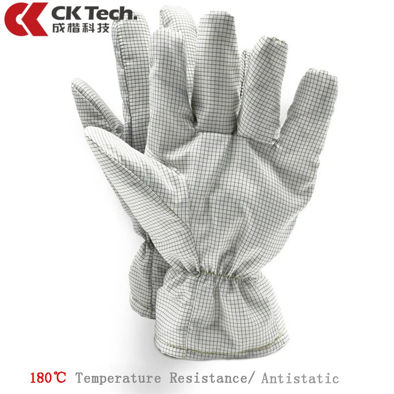 CK Tech.180℃Temperature Resistant Safety Gloves Fire Retardant Anti-static Work Gloves for Electronic Factory Dust-free Workshop