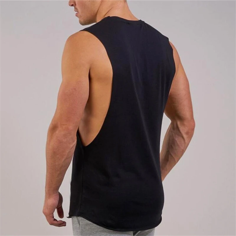 Mens Open Side Bodybuilding Tank top Gyms Fitness Sleeveless Shirt Summer Male Cotton Clothing Fashion Singlet Vest Undershirt image 5