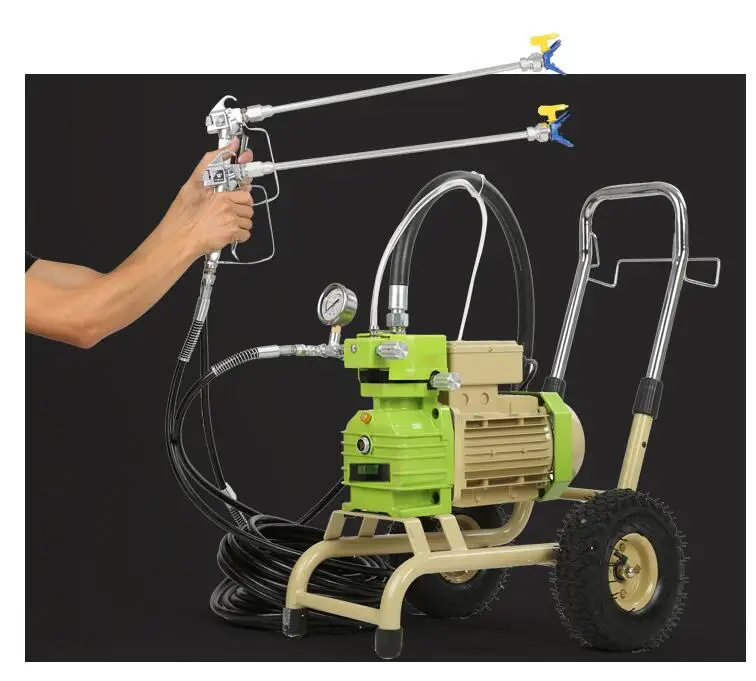 BIG FLOW doubel guns High-pressure airless Wall Paint spraying machine 3000/4000W for latex paint emulsion varnish Coating paint