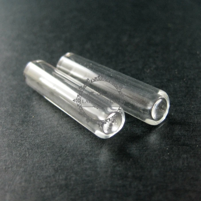 8x30mm transparent tube glass bottle 5mm mouth perfume vial pendant wish charm DIY supplies 1800129