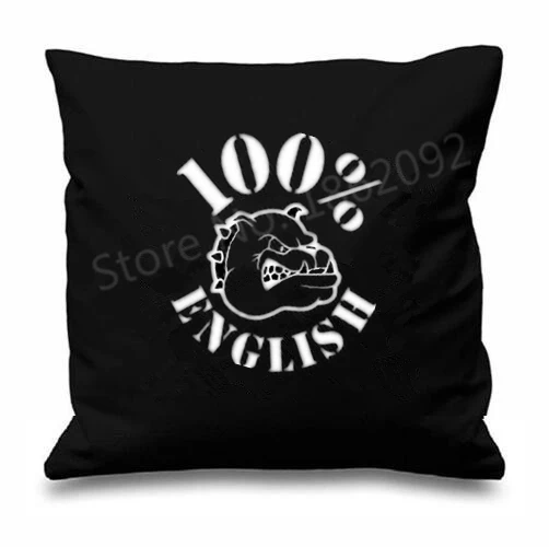 Novelty Bulldog 100% English Cushion Cover England Fan Throw Pillow Case Sports Supporter Bull Dog Fun Decor Animal 18