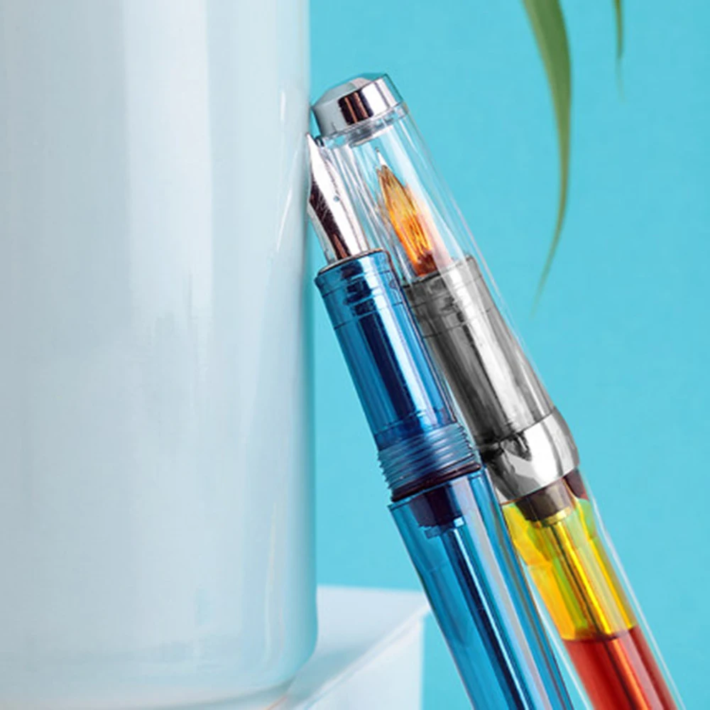 새로운 음압 펜 비즈니스 사무실 투명 컬러 수지 학생 펜 비싼 팁 초에