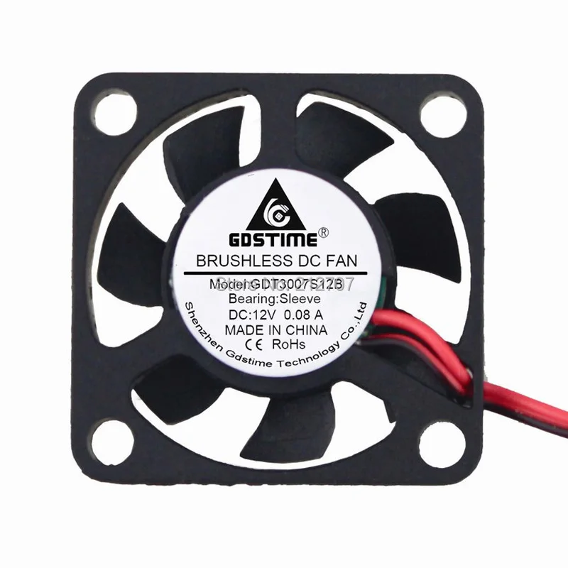 1PCS/lot Gdstime 12V 2Pin 3CM 3007 30x30x7mm 30mm Mini DC Cooling Fan