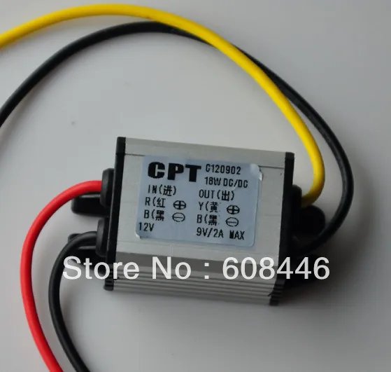 10PCS 12V(6-20V) Convert To 9V Output DC DC Converter Module Car Led Power Adapter Waterproof 10pcs/lot