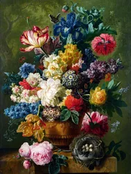 Cross Stitch Kits European Painting Flowers Peony Crafts Needlework 14CT Unprinted Embroidered Handmade Art Wall Home Decor