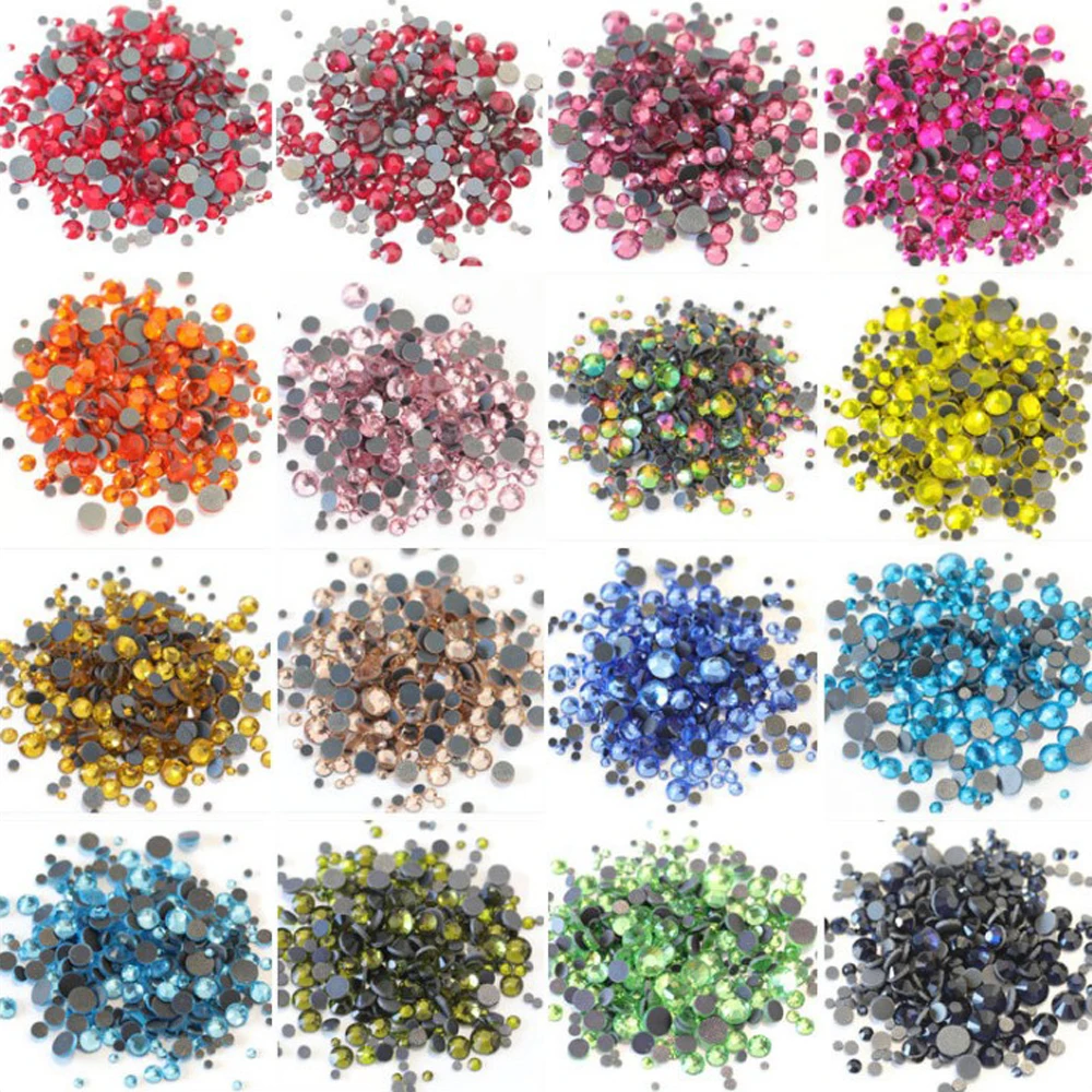 

High quality Mix size Rhinestone Crystal AB 1000pcs2500pcs Hotfix Rhinestones use for DIY Bags Garment Shoes free shipping