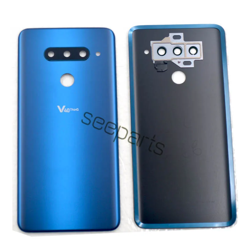 For LG V40 ThinQ Back Cover Battery Cover Door Rear Glass Housing Case For LG V40 Battery Cover Replacement Parts V405QA7