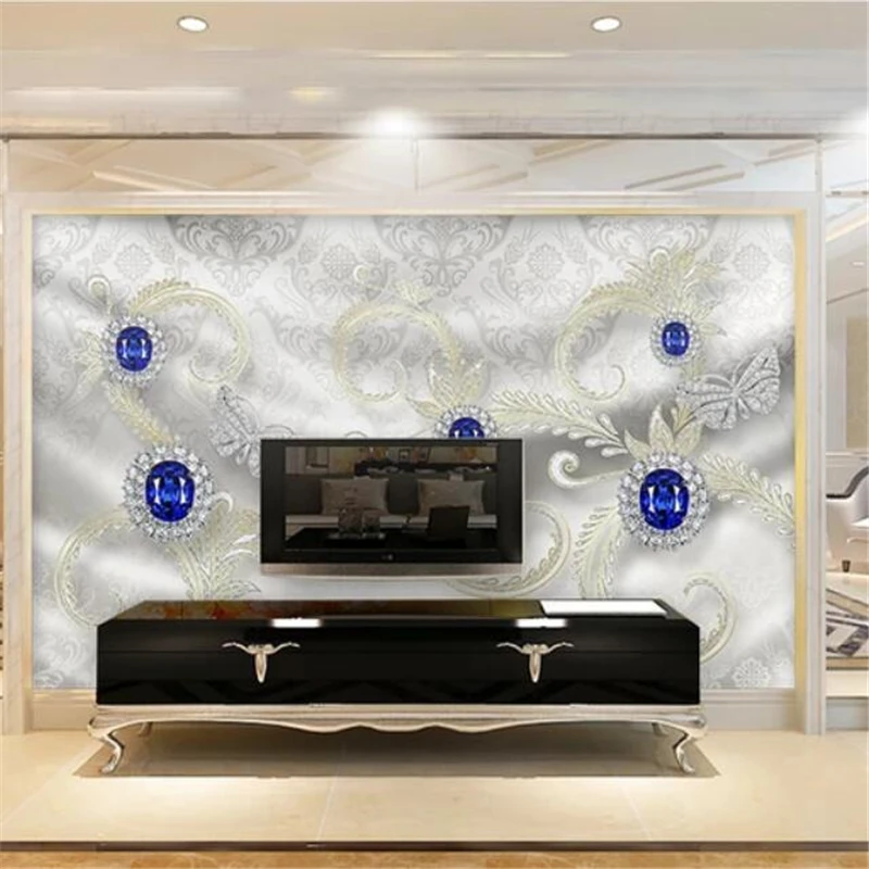 Papel tapiz personalizado, mural fotográfico estéreo 3d, hermosa flor de seda, estilo europeo, Fondo de TV 8d, papeles tapiz decoración del hogar, papel tapiz 8d