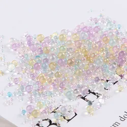 10 g/pacco Mini Bubble ball beads 0.4-3mm perline minuscole miste per globo di vetro stampo in silicone charms di riempimento fai da te Nail Craft Home Decor