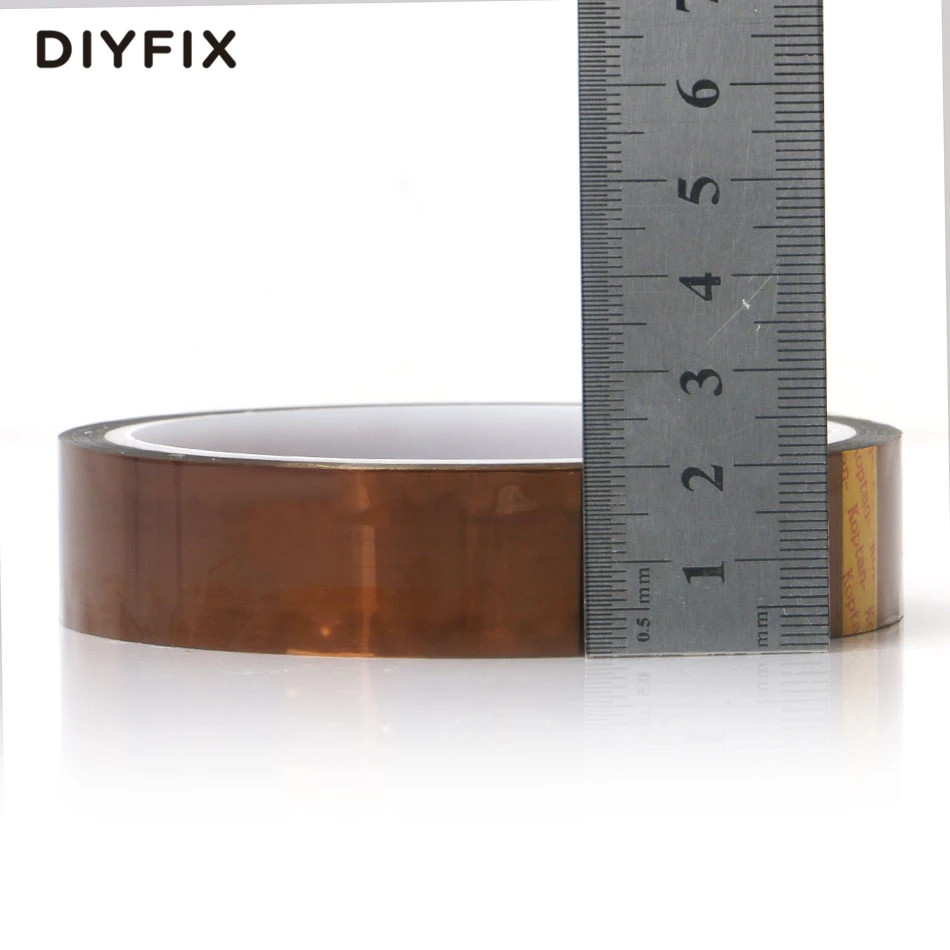 DIYFIX 20mm x 33 metro Resistente Al Calore Ad Alta Temperatura Polyimide Nastro Adesivo Nastro Isolante per BGA Industria Elettronica