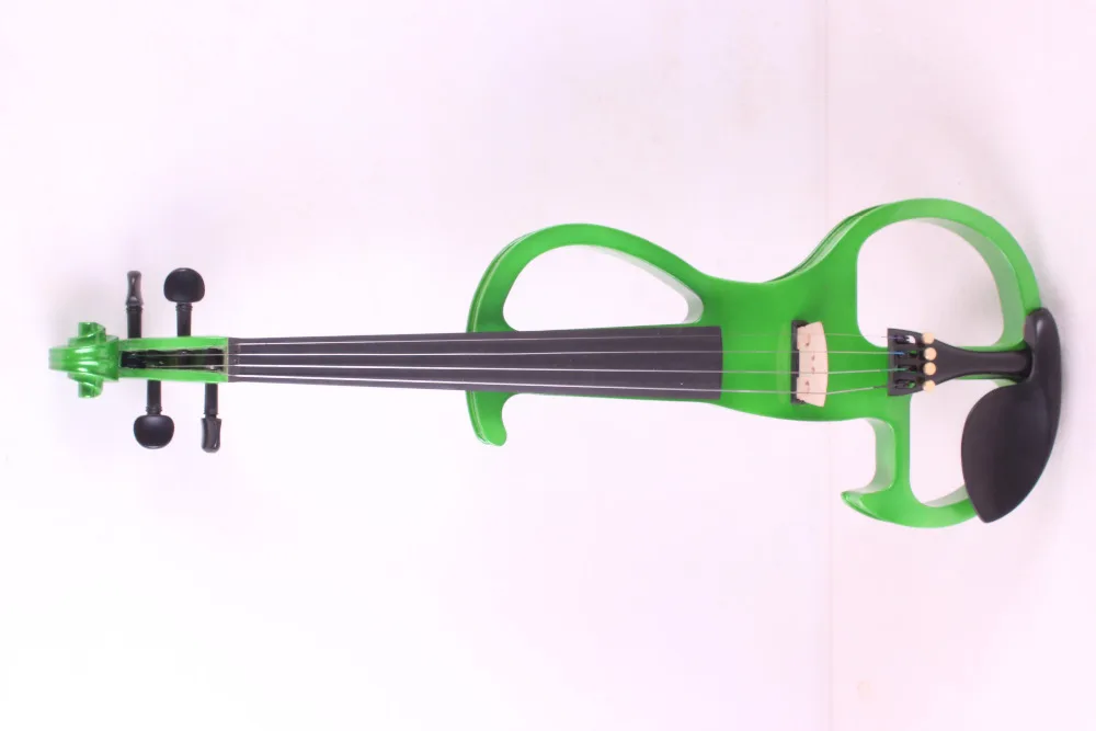 

4 string 4/4 Electric Violin WHITE green color #2 the item is the color if you need other color please tell me