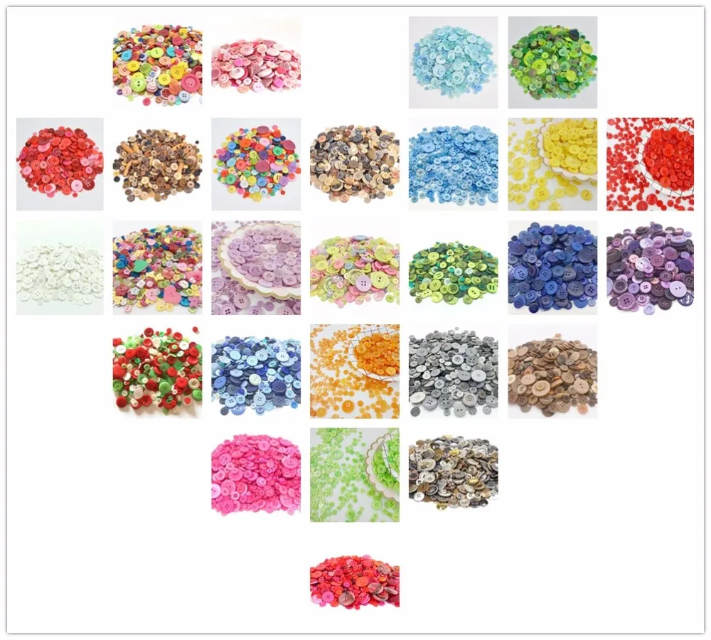 50 Gram colorful  Mixed shape size Buttons Sewing Craft Scrapbooking DIY Making Hand Knitting doll\'s clothing