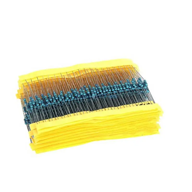 1 Pack 400Pcs 1/4w Resistance 1% Metal Film Resistor Resistance Assortment Kit Set 20 kinds Each 20Pcs