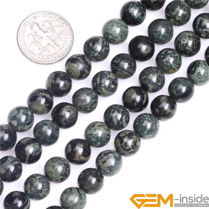 4mm 6mm 8mm 10mm Natural Dark Blue Rhyolite Kambaba Jaspers Round Beads For Jewelry Making Strand 15\