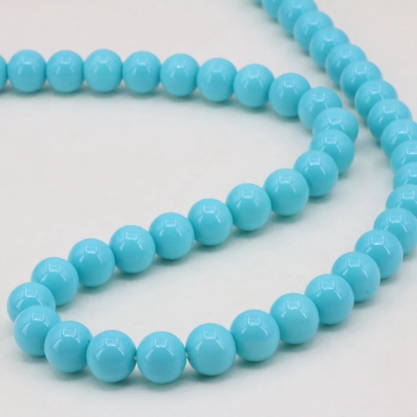 15 colors 8mm round baking paint glass loose beads fit diy necklace/bracelet for women accessories spacers jewelry 15inch B3248