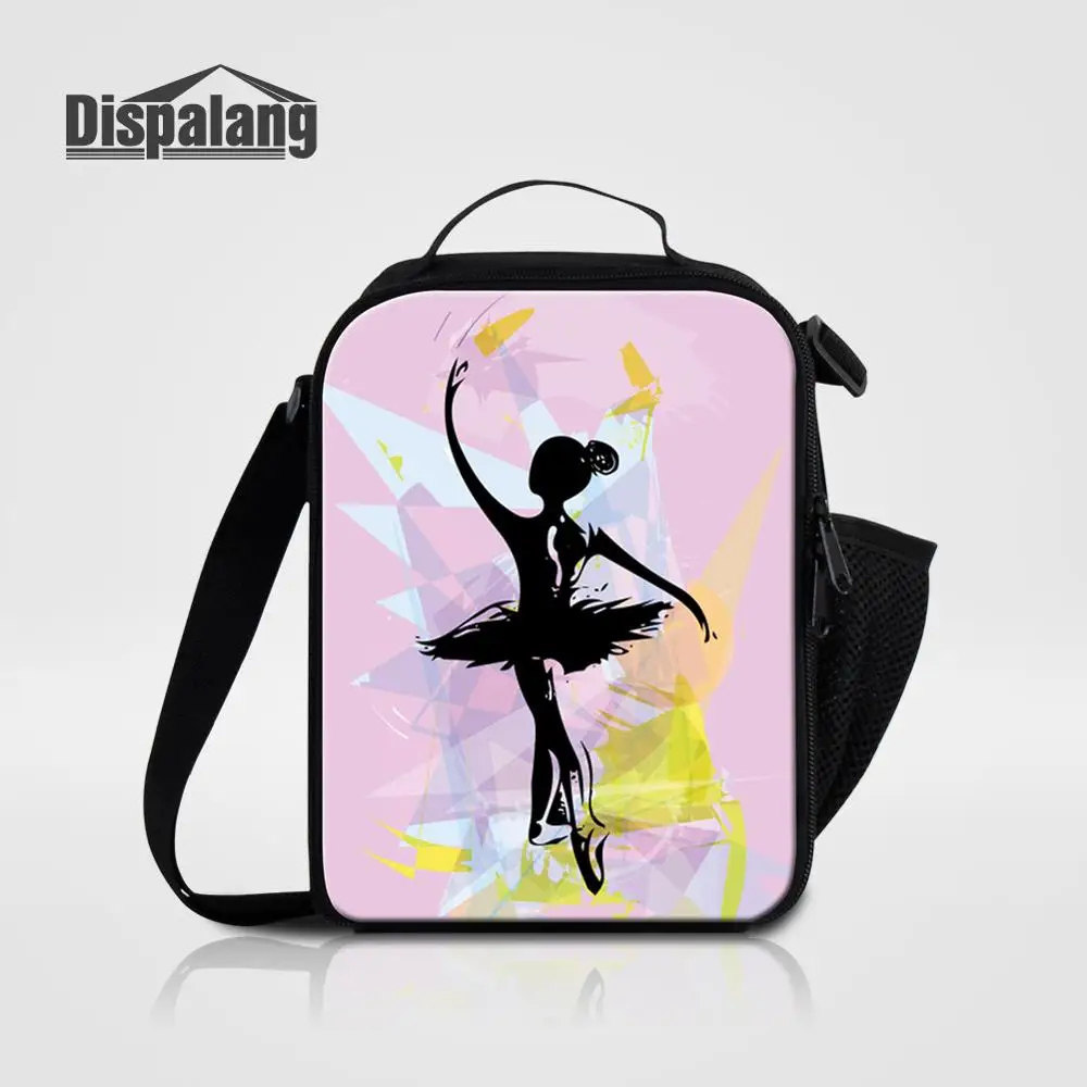 

Women Cute Ballet Cooler Bag Girl Small Portable Container Insulation Food Package Student Messenger Lunch Bags Kids Picnic Pack