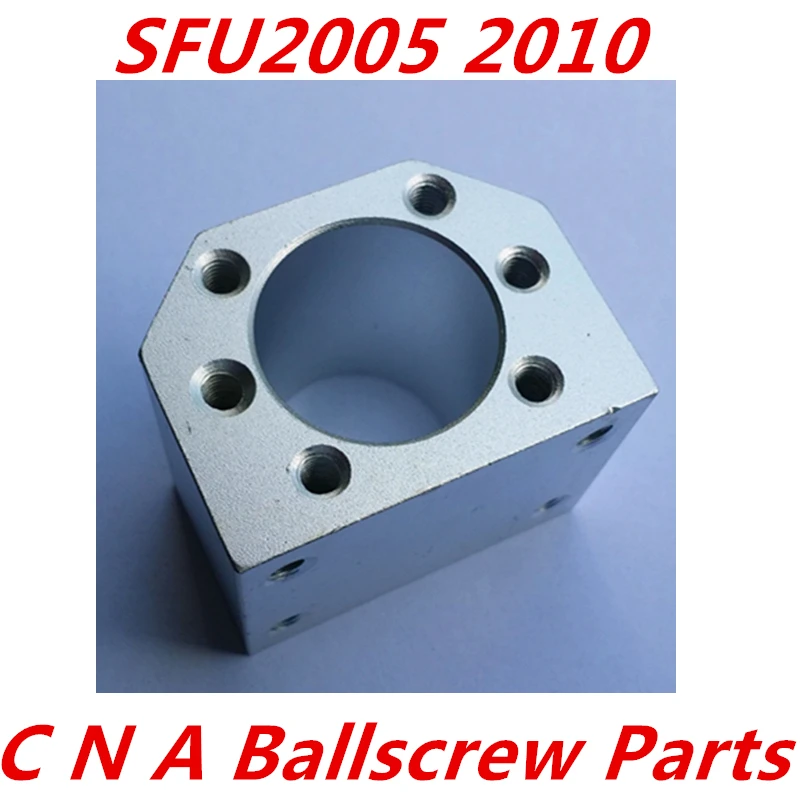 

Free shipping 3pcs/lot 2005 ball nut housing bracket holder aluminium for 20mm ball screw SFU2005 SFU2010 CNC parts