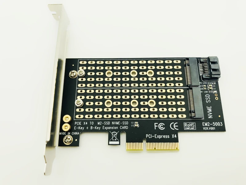 H1111Z Add On Cards PCIE to M2/M.2 Adapter SATA M.2 SSD PCIE Adapter NVME/M2 PCIE Adapter SSD M2 to SATA PCI-E Card M Key +B Key