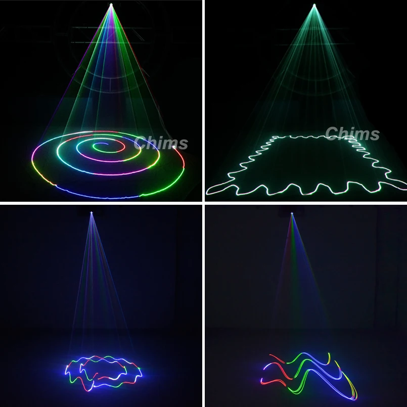 Chims 500mW RGB Laser Small SD Card Program DMX Animation Projector Stage Lighting PRO DJ Show Scanner Light SD-RGB500