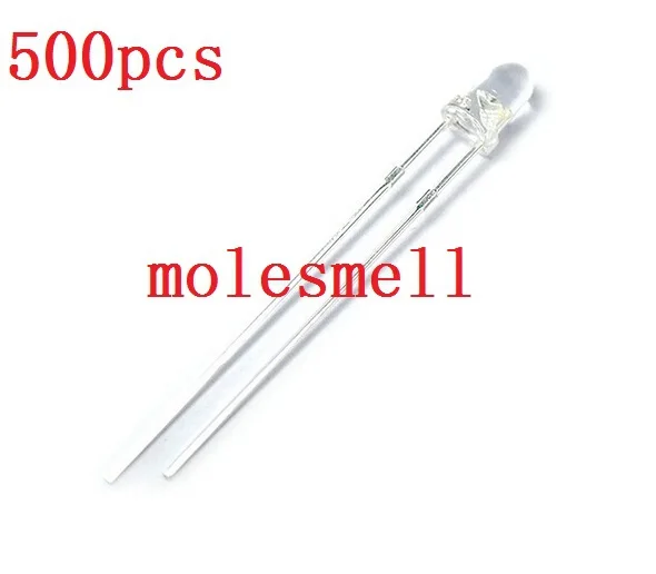 Free shipping 500pcs LED 3mm 940nm IR Infrared Emitting Diode Round Tube Light Lamp Water Clear Emitter Emission