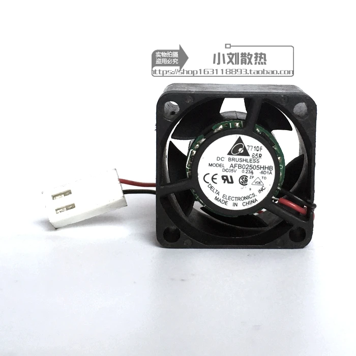 

Delta Electronics AFB02505HHB 6D1A DC 5V 0.23A 25x25x15mm 2-Wire Server Cooling Fan