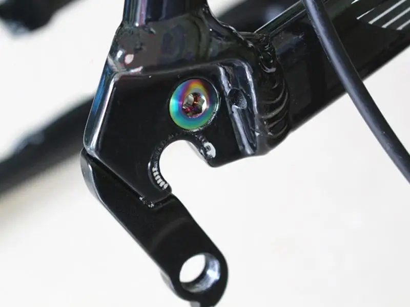 Ti/Golden/Rainbow GR5 Titanium Screw & Nut For MTB Rear Deraileur Hook Dropout