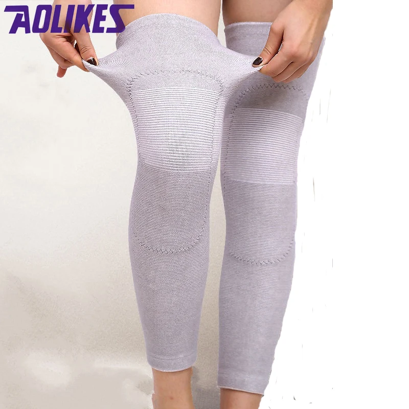 AOLIKES 1 Pair Plus Cashmere Winter Keeping Warm Cycling Leg Warmer Sleeve Kneepad Yoga Running Knee Support Brace For Women Men