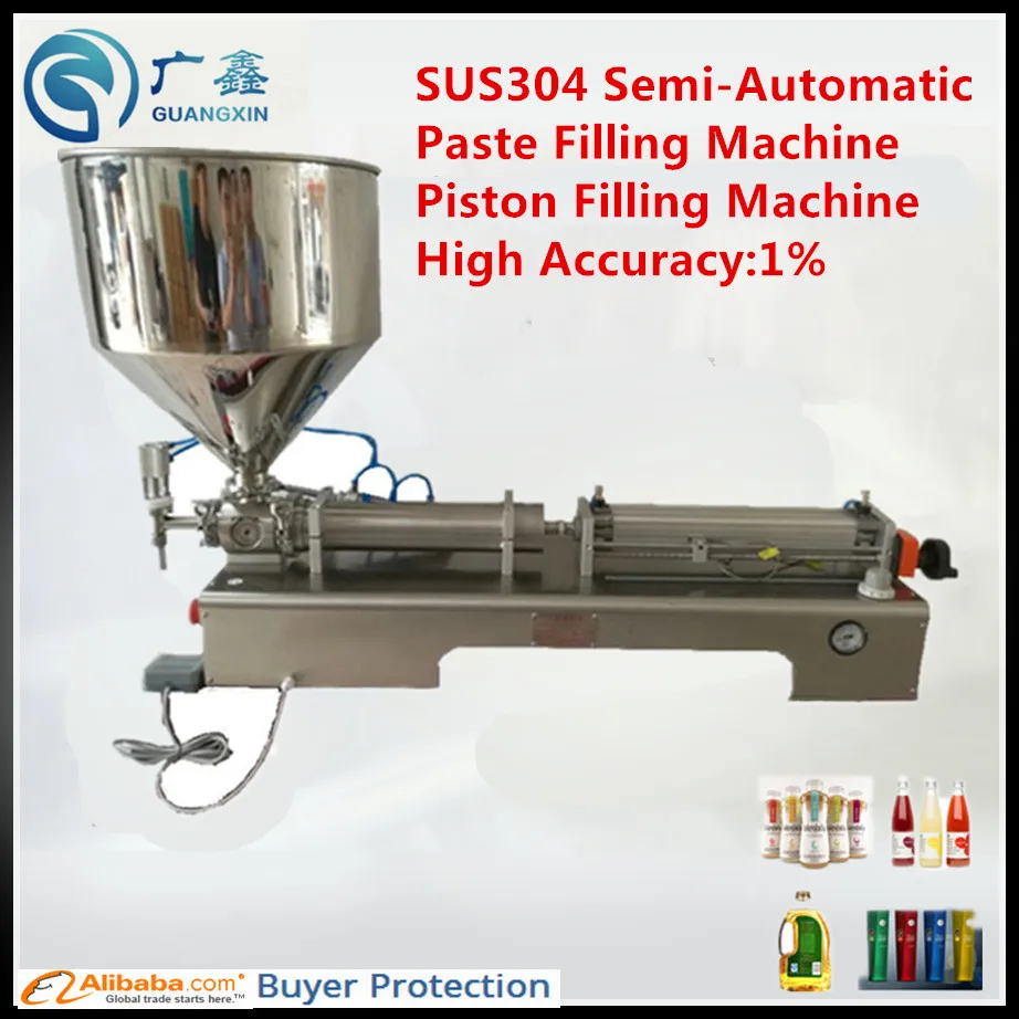 Freeshipping SMC Pneumatic Semi-automatic Paste filling machine,yoghurt filling machine(50-1000ml +stainless steel+wholesales