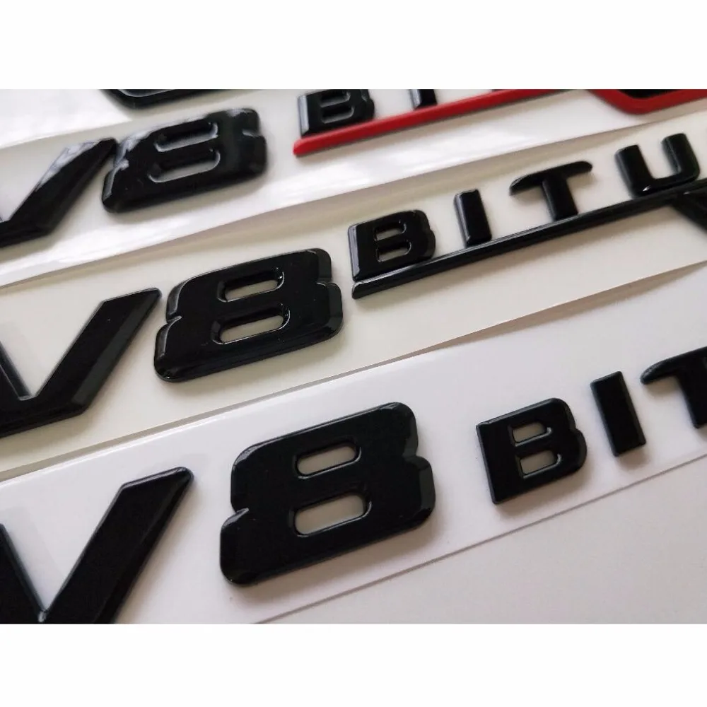 Brilliant Shiny Gloss Black Letters GLC43 GLC63 V8 BITURBO 4MATIC+ Fender Trunk Emblems Badges for Mercedes Benz AMG X253 Coupe