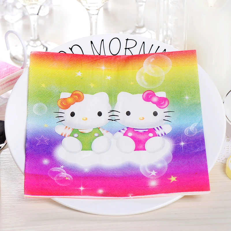 20 Vintage table napkins paper tissue cute animal love cat kitty printed decoupage wedding hotel party Christmas home decor