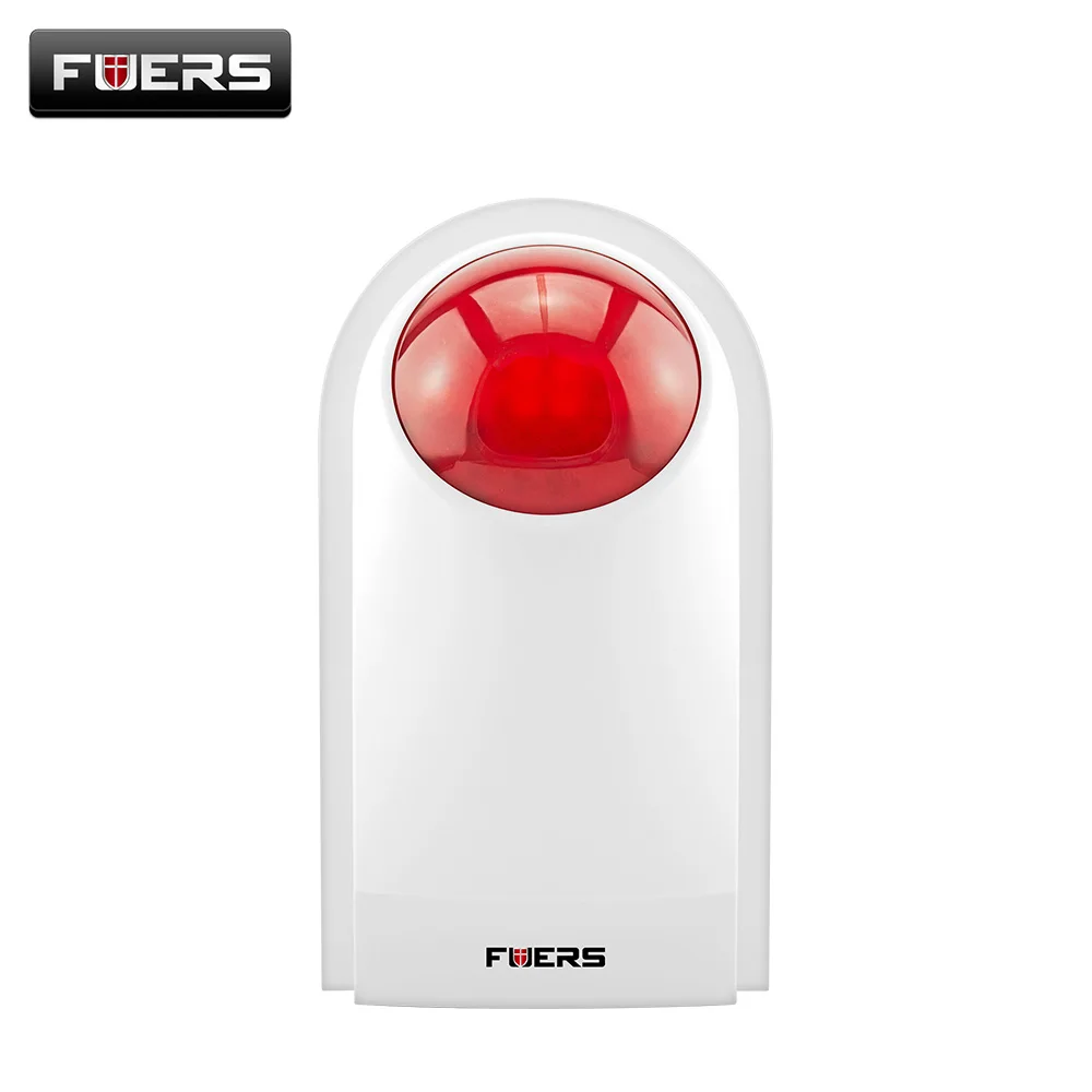 Fuers J008 Flash Siren Smart Home Alarm Outdoor Siren Sound Strobe Flash Alarm Siren For Home Security Alarm System