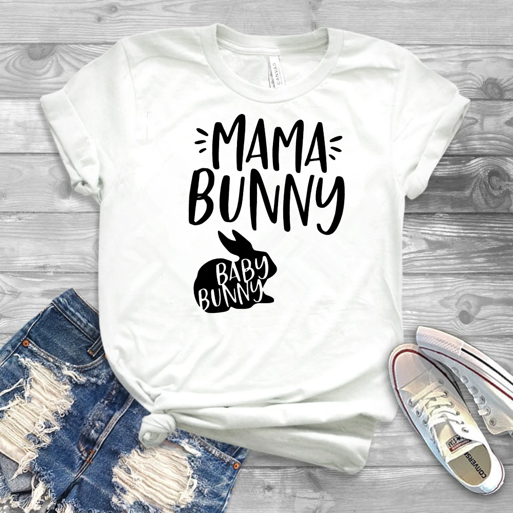 Mama Bunny Funny Easter T-Shirt Women Pregnancy Shirt Mom to be Pregnancy Shirts Maternity Announcement Tee Shirt