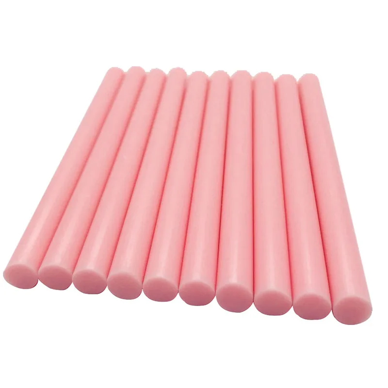 10Pcs 7*100mm Pink Colorful Hot Melt Glue Sticks Vintage Sealing Wax Envelope Invitation Stamp Security Packaging RepairTool